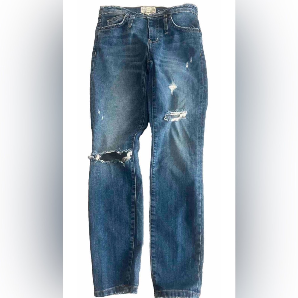 CURRENT/ELLIOTT Distressed Low Rise Skinny Jeans Denim Size 0 or 25 29x27